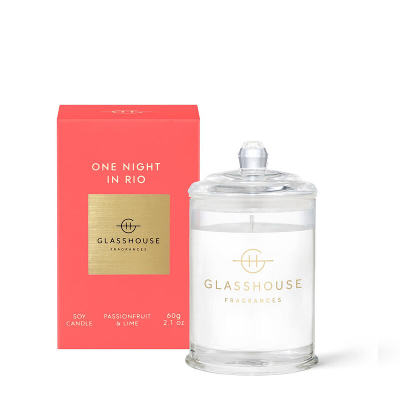 Glasshouse Fragrances One Night In Rio Soy Candle 60g image number 0